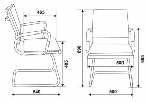 Кресло для посетителя Бюрократ CH-993-Low-V/blue синий в Камышлове - kamyshlov.ok-mebel.com | фото 3