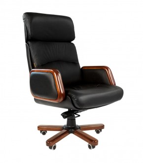 Кресло для руководителя CHAIRMAN 417 (Натуральная кожа) Черное в Камышлове - kamyshlov.ok-mebel.com | фото