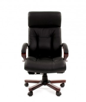 Кресло для руководителя CHAIRMAN  421 (Натуральная кожа) Черное в Камышлове - kamyshlov.ok-mebel.com | фото 2