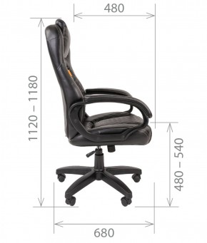 Кресло для руководителя  CHAIRMAN 432 (Экокожа черная) в Камышлове - kamyshlov.ok-mebel.com | фото 5
