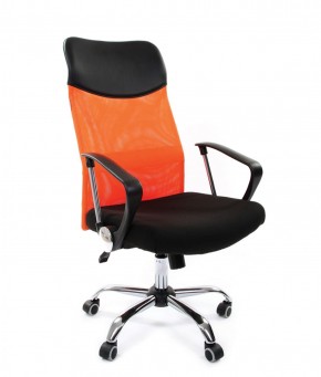 Кресло для руководителя CHAIRMAN 610 N (15-21 черный/сетка оранжевый) в Камышлове - kamyshlov.ok-mebel.com | фото