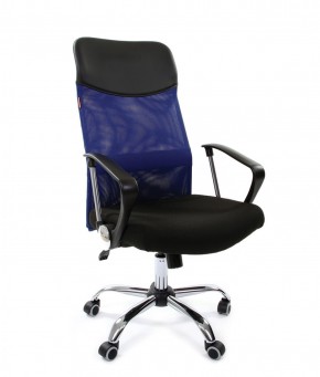 Кресло для руководителя CHAIRMAN 610 N (15-21 черный/сетка синий) в Камышлове - kamyshlov.ok-mebel.com | фото 1