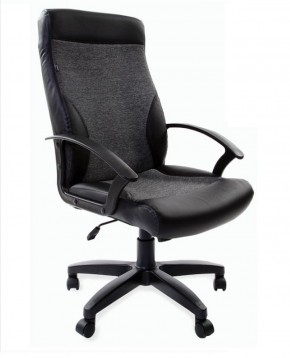 Кресло офисное BRABIX "Trust EX-535" (экокожа/черная/ткань серая) 531383 в Камышлове - kamyshlov.ok-mebel.com | фото