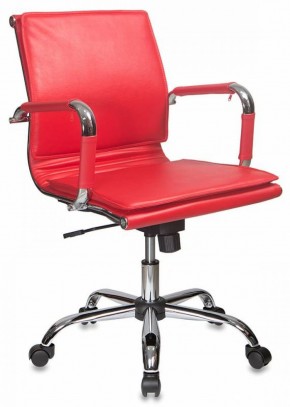 Кресло руководителя Бюрократ CH-993-LOW/RED красный в Камышлове - kamyshlov.ok-mebel.com | фото 1