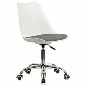 Кресло стул BRABIX "Eames MG-310 CH", хром, пластик белый, ткань серая, 532924 в Камышлове - kamyshlov.ok-mebel.com | фото 2