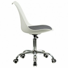 Кресло стул BRABIX "Eames MG-310 CH", хром, пластик белый, ткань серая, 532924 в Камышлове - kamyshlov.ok-mebel.com | фото 3