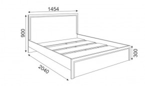 Кровать 1.4 М16 Стандарт с настилом Беатрис (Орех гепланкт) в Камышлове - kamyshlov.ok-mebel.com | фото