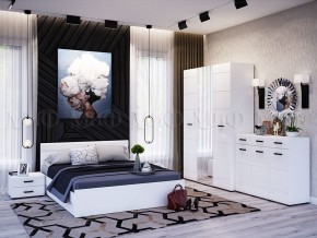 НЭНСИ NEW Кровать 1,4 м (Белый глянец холодный/Белый) в Камышлове - kamyshlov.ok-mebel.com | фото 2