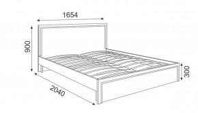 Кровать 1.6 М07 Стандарт с основанием Беатрис (Орех гепланкт) в Камышлове - kamyshlov.ok-mebel.com | фото
