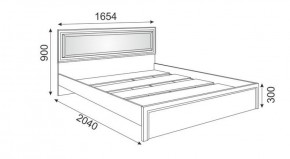 Кровать 1.6 М09 с мягкой спинкой и настилом Беатрис (Орех гепланкт) в Камышлове - kamyshlov.ok-mebel.com | фото
