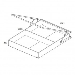 Кровать 160 с подъемником, TIFFANY, цвет вудлайн кремовый в Камышлове - kamyshlov.ok-mebel.com | фото 3