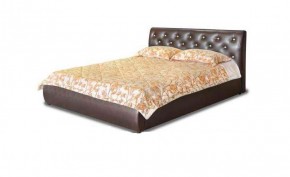 Кровать 1600 Флоренция в к/з "Классик 307 коричневый" (серия Норма) + основание + опоры в Камышлове - kamyshlov.ok-mebel.com | фото