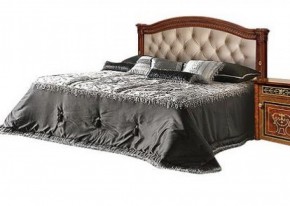 Кровать 2-х спальная с мягким изголовьем без изножья Карина-3 орех (К3КР-4[1]) в Камышлове - kamyshlov.ok-mebel.com | фото