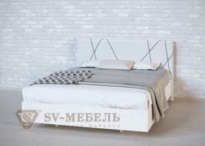 Кровать 1400 двойная №1 изголовье Абстракция в Камышлове - kamyshlov.ok-mebel.com | фото 2