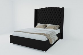 Кровать Берлин ЛЮКС с ПМ 1600 (экокожа кольт ч) в Камышлове - kamyshlov.ok-mebel.com | фото 2