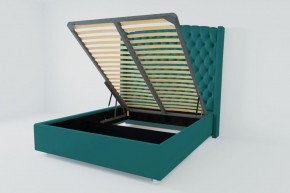 Кровать Берлин ЛЮКС с ПМ 800 (велюр бирюзовый) в Камышлове - kamyshlov.ok-mebel.com | фото