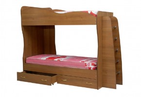 Кровать детская 2-х ярусная Юниор-1 (800*2000) ЛДСП в Камышлове - kamyshlov.ok-mebel.com | фото 1