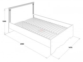 Кровать двойная Ольга 1Н + 2-а ящика (1400*2000) в Камышлове - kamyshlov.ok-mebel.com | фото 3