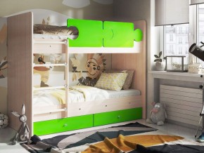 Кровать двухъярусная "Тетрис" (щиты) с бортиками + ящики в Камышлове - kamyshlov.ok-mebel.com | фото