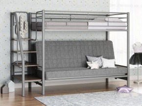 Кровать двухъярусная с диваном "Мадлен-3" (Серый/Серый) в Камышлове - kamyshlov.ok-mebel.com | фото 1