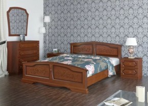 ЕЛЕНА Кровать из массива 1200 (Орех) в Камышлове - kamyshlov.ok-mebel.com | фото 2