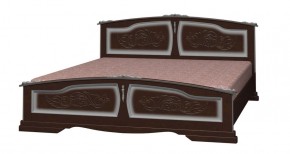 ЕЛЕНА Кровать из массива 1400 (Орех темный) в Камышлове - kamyshlov.ok-mebel.com | фото