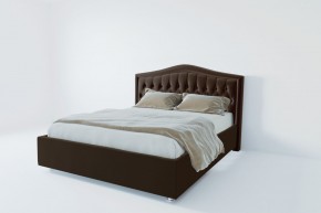 Кровать Калининград с ПМ 1200 (экокожа коричневая) в Камышлове - kamyshlov.ok-mebel.com | фото 2