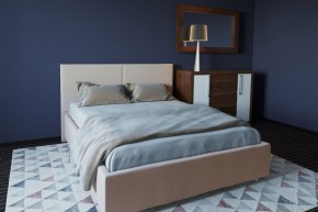 Кровать Корсика с ПМ 1400 (экокожа бежевая) в Камышлове - kamyshlov.ok-mebel.com | фото 2