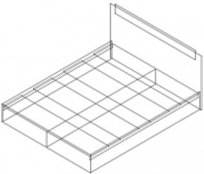 СОФИЯ Кровать КР1600 (венге/дуб белфорт) щиты в Камышлове - kamyshlov.ok-mebel.com | фото 2