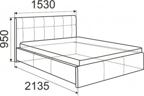 Кровать Изабелла с латами Newtone cacao 1600x2000 в Камышлове - kamyshlov.ok-mebel.com | фото 2