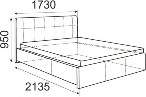 Кровать Изабелла с латами Newtone cacao 1600x2000 в Камышлове - kamyshlov.ok-mebel.com | фото 3