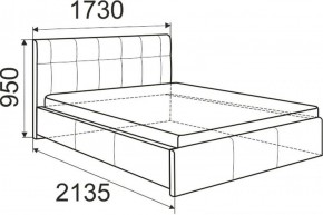 Кровать Изабелла с латами Newtone light beige 1600x2000 в Камышлове - kamyshlov.ok-mebel.com | фото 2