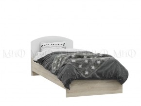 МАРТИНА Кровать 800 с настилом ЛДСП (Белый глянец/дуб сонома) в Камышлове - kamyshlov.ok-mebel.com | фото 2