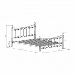 Кровать металлическая "Эльда" Черный/Золото в Камышлове - kamyshlov.ok-mebel.com | фото 2