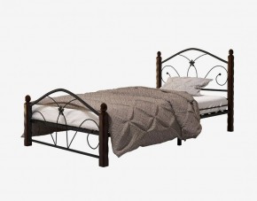 Кровать "Селена 1" Черная (900*2000) (ножки-шоколад) с коваными элементами в Камышлове - kamyshlov.ok-mebel.com | фото 2