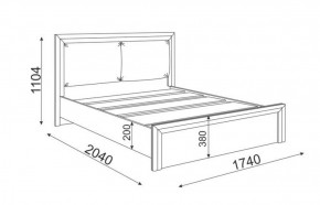 Кровать 1.6 Глэдис М31 с настилом и мягкой частью (ЯШС/Белый) в Камышлове - kamyshlov.ok-mebel.com | фото 3