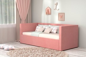 Кровать с ПМ (арт.030) (с/м 900*2000мм) (б/матр), ткань розовая в Камышлове - kamyshlov.ok-mebel.com | фото