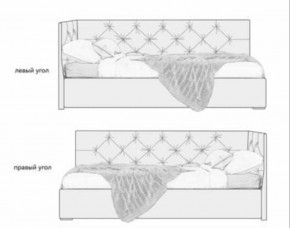Кровать угловая Лилу интерьерная +основание (120х200) в Камышлове - kamyshlov.ok-mebel.com | фото 2