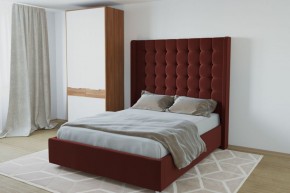 Кровать Венеция ЛЮКС с ПМ 1200 (велюр бордо) в Камышлове - kamyshlov.ok-mebel.com | фото 2
