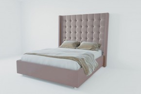 Кровать Венеция ЛЮКС с ПМ 800 (велюр темно-серый) в Камышлове - kamyshlov.ok-mebel.com | фото 2
