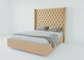 Кровать Версаль ЛЮКС с ПМ 800 (экокожа бежевая) в Камышлове - kamyshlov.ok-mebel.com | фото