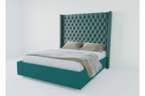 Кровать Версаль ЛЮКС с ПМ 800 (велюр бирюзовый) в Камышлове - kamyshlov.ok-mebel.com | фото