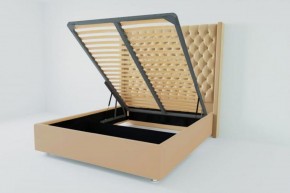 Кровать Версаль ЛЮКС с ПМ 900 (экокожа бежевая) в Камышлове - kamyshlov.ok-mebel.com | фото 2