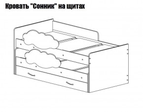 Кровать выкатная Соник (800*1900) в Камышлове - kamyshlov.ok-mebel.com | фото 2