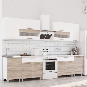 Кухня Айсбери 2.4 м (Белый/Дуб Сонома) в Камышлове - kamyshlov.ok-mebel.com | фото