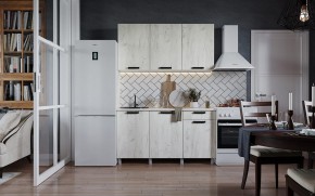Кухня ДИОР 1500 (Белый/Дуб Крафт белый) в Камышлове - kamyshlov.ok-mebel.com | фото