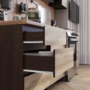 Кухня Энигма 1.6 м (венге/дуб каньон) в Камышлове - kamyshlov.ok-mebel.com | фото 2