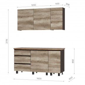 Кухня Энигма 1.6 м (венге/дуб каньон) в Камышлове - kamyshlov.ok-mebel.com | фото 5