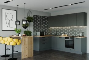 Кухня угловая Антрацит 2600х1600 (Стол. 38мм) в Камышлове - kamyshlov.ok-mebel.com | фото