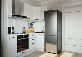 Кухонный гарнитур Белый Глянец 2200*1000 (Стол. 26мм) в Камышлове - kamyshlov.ok-mebel.com | фото